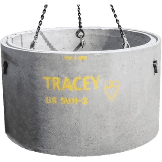 1200mm x 500mm Deep Concrete Manhole Ring With Double Steps - Tracey Concrete