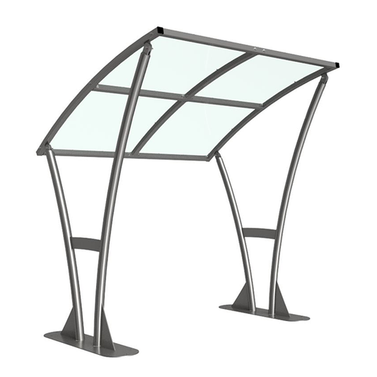 Newton Bicycle Shelter Extension Bay (PETG roof)