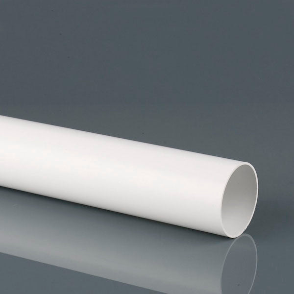 Brett Martin Plain-Ended 68mm uPVC Round Downpipe - 5.5m Arctic White