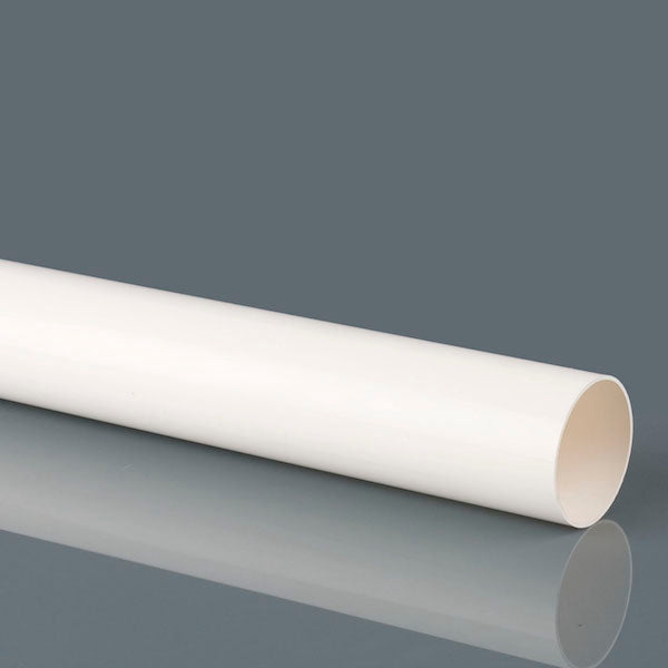 Brett Martin Plain-Ended 68mm uPVC Round Downpipe - 5.5m White