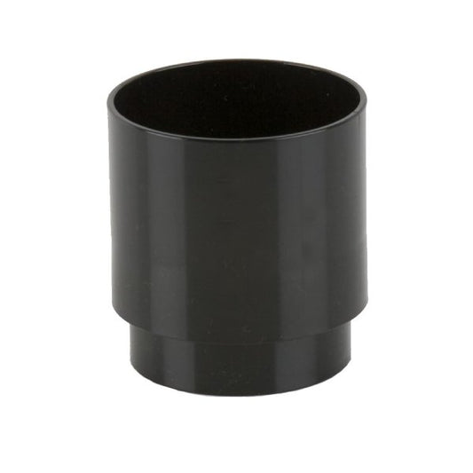 Brett Martin High-Capacity 68mm uPVC Round Downpipe Connector Black