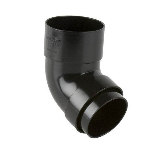 Brett Martin 112½° Offset uPVC 68mm Downpipe Bend Black