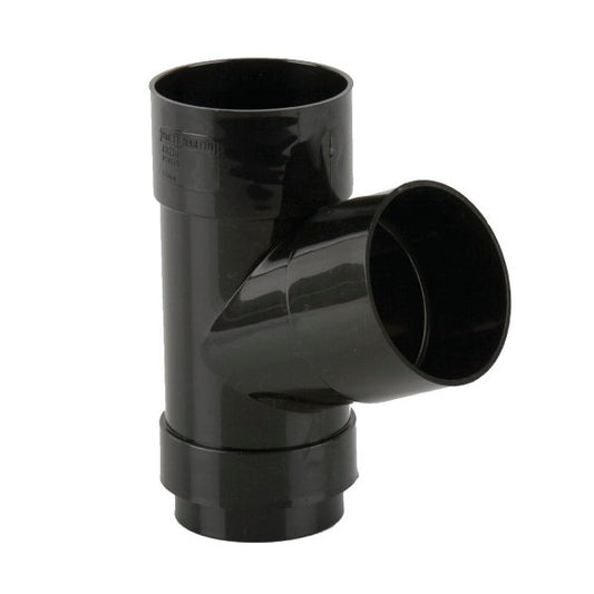 Brett Martin 112½° uPVC 68mm Downpipe Branch Black