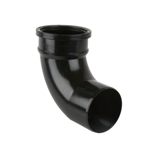 Brett Martin 92½° Single Socket uPVC 110mm Downpipe Bend Black