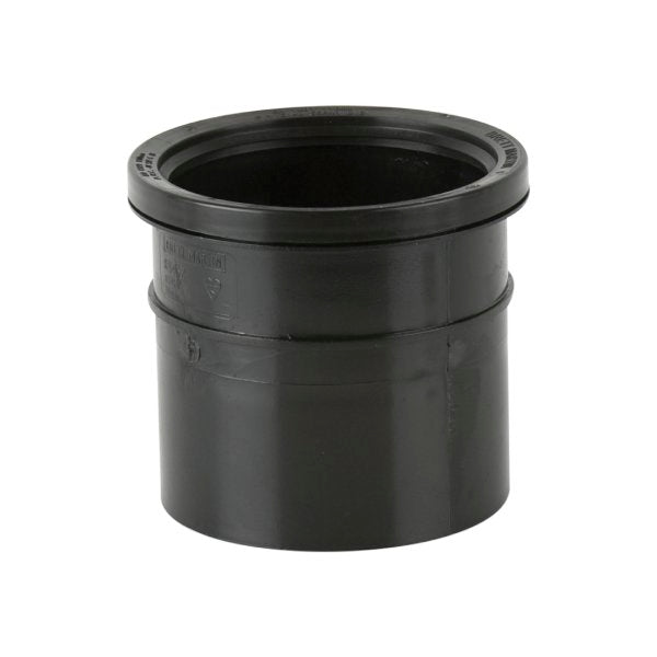 Brett Martin Single Socket 110mm uPVC Industrial Downpipe Coupler Black