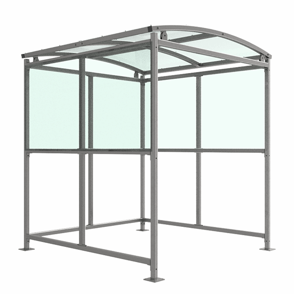 The Burbank Smoking Shelter is ideal for providing a designated smoking area in a wide number of applications. It is free-standing and open fronted, designed to be assembled on site.
Made from galvanised mild steel, this smoking shelter is complete with a 4mm UV stabilised PETG roof. All with 2m width.
Suitable for:
Workplaces
Public buildings
Transportation hubs
Hotels