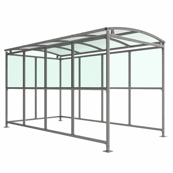 The Burbank Smoking Shelter is ideal for providing a designated smoking area in a wide number of applications. It is free-standing and open fronted, designed to be assembled on site.
Made from galvanised mild steel, this smoking shelter is complete with a 4mm UV stabilised PETG roof. All with 2m width.
Suitable for:
Workplaces
Public buildings
Transportation hubs
Hotels