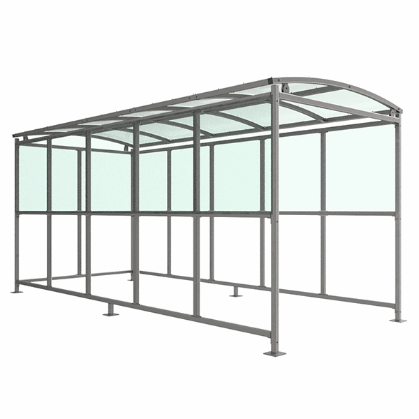 The Burbank Smoking Shelter is ideal for providing a designated smoking area in a wide number of applications. It is free-standing and open fronted, designed to be assembled on site.
Made from galvanised mild steel, this smoking shelter is complete with a 4mm UV stabilised PETG roof. All with 2m width.
Suitable for:
Workplaces
Public buildings
Transportation hubs
Hotels