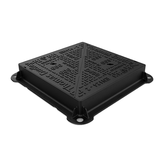 D400 Ductile Iron Manhole Cover - 600mm x 600mm (100mm Deep)