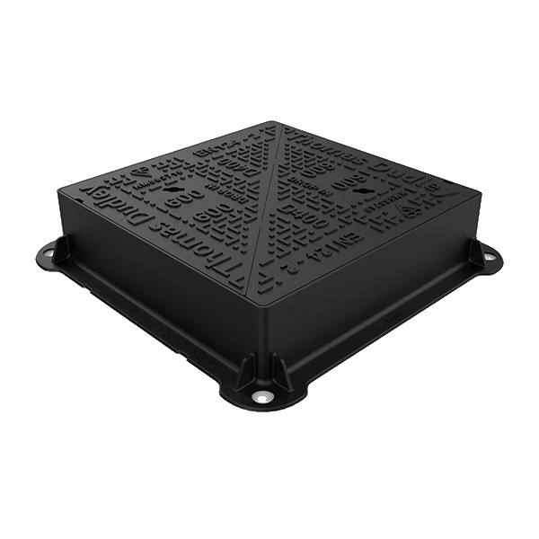 D400 Ductile Iron Manhole Cover - 600mm x 600mm (150mm Deep)