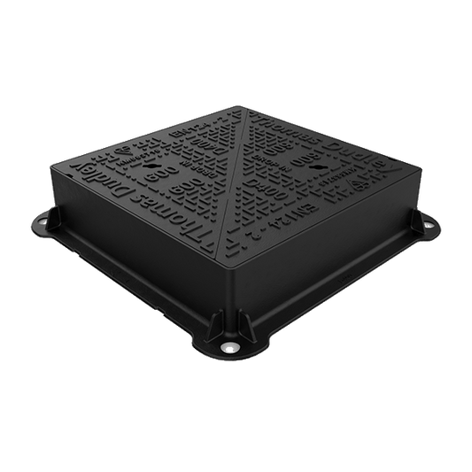 D400 Ductile Iron Manhole Cover - 600mm x 600mm (150mm Deep)