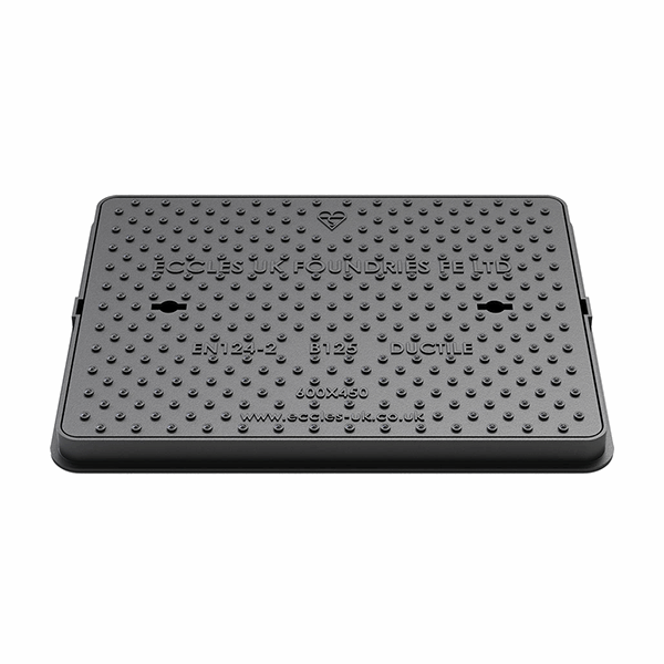 Easy Seal B125 Ductile Iron Manhole Cover - 600mm x 450mm (40mm Deep)