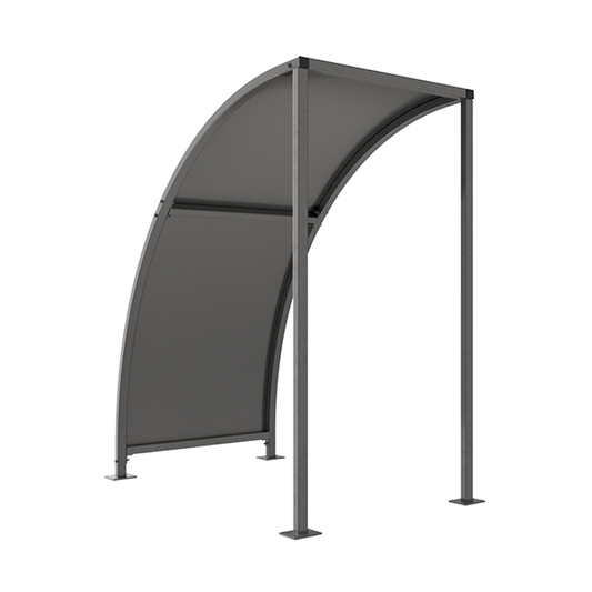 Leyton Bicycle Shelter Extension Bay (Galvanised roof) 1m