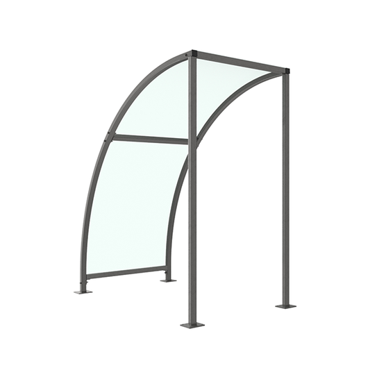 Leyton Bicycle Shelter Extension Bay (PETG Roof) 1m