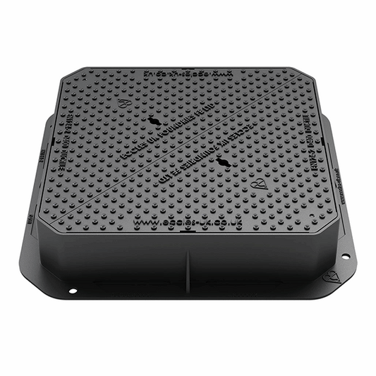 MaxiGrip D400 Ductile Iron Manhole Cover - 675mm x 675mm (150mm Deep)