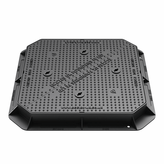 MaxiGrip D400 Ductile Iron Manhole Cover - 900mm x 900mm (100mm Deep)