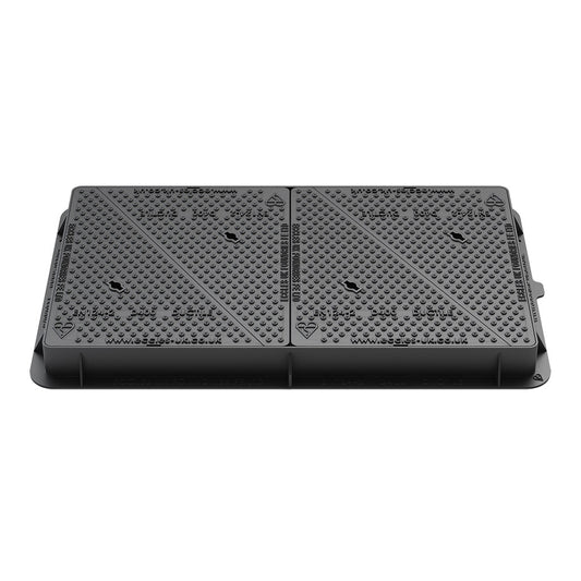 MaxiGrip D400 Ductile Iron Manhole Cover - 1220mm x 680mm (100mm Deep)
