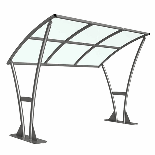 Newton Bicycle Shelter Extension Bay (PETG roof) 3m