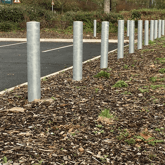 Plain Round Galvanised Bollard (Concrete in)