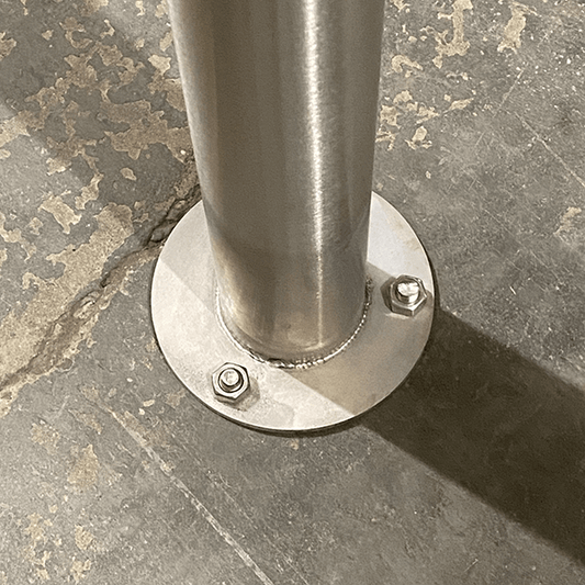 Plain Round Stainless Steel Bollard (Concrete in)