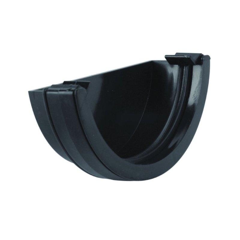 Brett Martin Roundstyle 112mm uPVC Gutter External Stopend Anthracite Grey