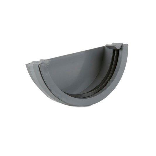 Brett Martin Roundstyle 112mm uPVC Gutter External Stopend Grey