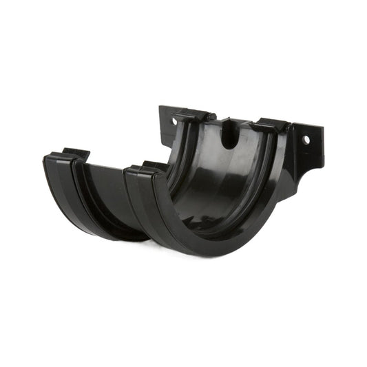 Brett Martin Roundstyle 112mm uPVC Gutter Union Bracket Black