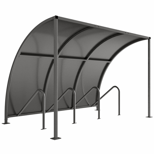 VS1 Bicycle Shelter Extension Bay (Galvanised roof) 3m