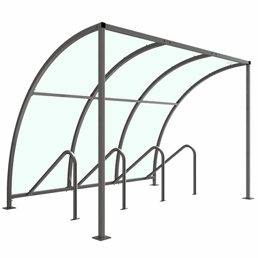 VS1 Bicycle Shelter (PETG roof) 3m