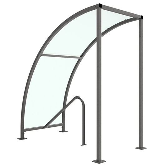 VS1 Bicycle Shelter Extension Bay (PETG roof) 1m