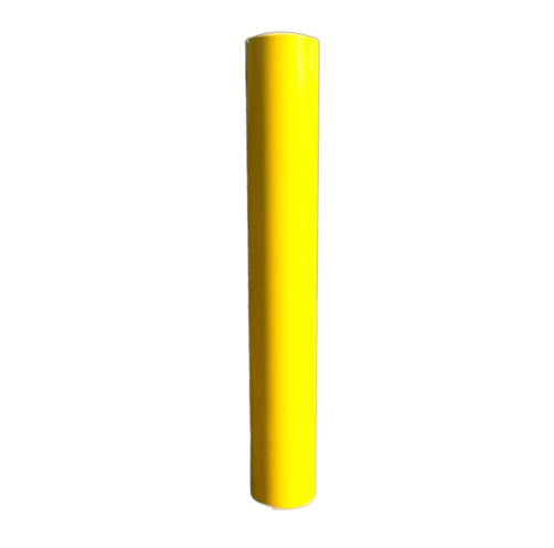 Plain Round Galvanised and Yellow Bollard (Concrete in)