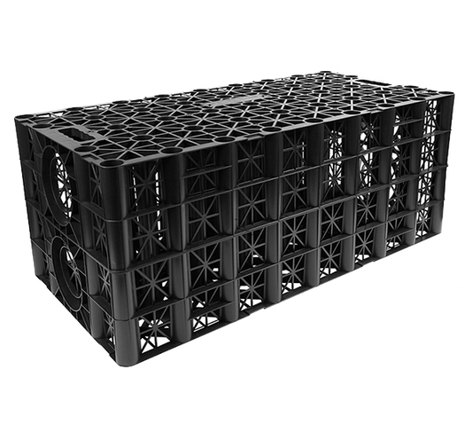 Soakaway Crates: Hydrocell 62 tonne soakaway crate - 1m x 0.5m x 0.4m (190 litres/0.2m3 per crate)