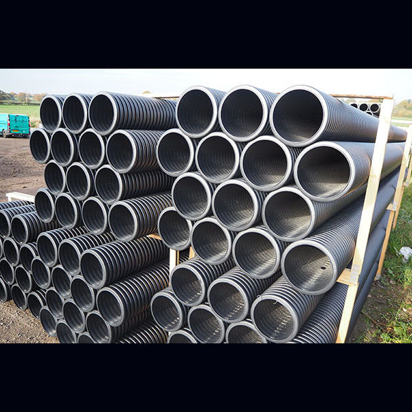225m Unperforated Twinwall Plain End Pipe (6m)