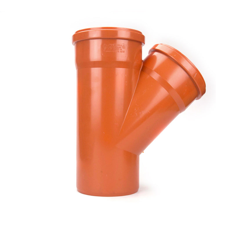 160mm Double Socket Y Junction 45 Degree