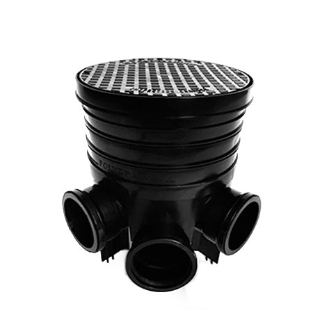 320mm Inspection Chamber - Complete (2 Risers & Round Cover)