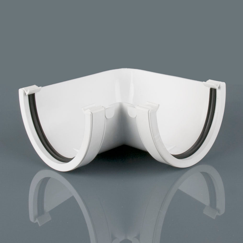 Brett Martin Deepstyle 115mm uPVC 90° Gutter Angle Arctic White
