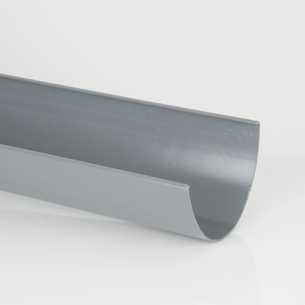 Brett Martin Deepstyle 115mm uPVC High-Capacity Gutter - 4m Grey