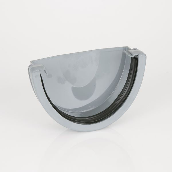 Brett Martin Deepstyle 170mm uPVC Gutter External Stopend Grey