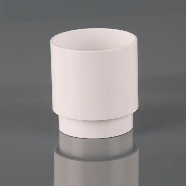 Brett Martin High-Capacity 68mm uPVC Round Downpipe Connector Arctic White