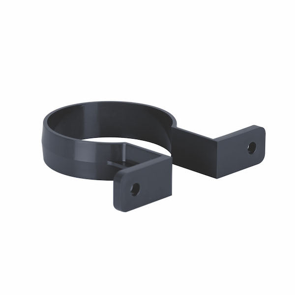 Brett Martin High-Capacity 68mm uPVC Round Downpipe Bracket Anthracite Grey