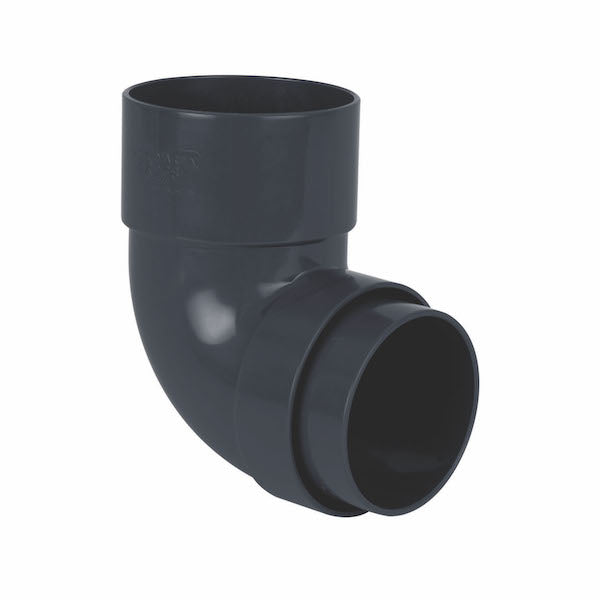 Brett Martin 92½° uPVC 68mm Downpipe Bend Anthracite Grey