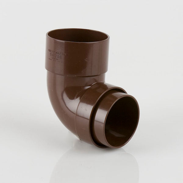 Brett Martin 92½° uPVC 68mm Downpipe Bend Brown