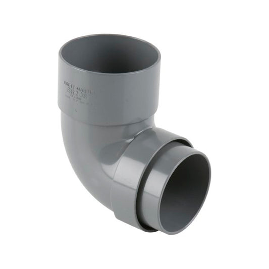 Brett Martin 92½° uPVC 68mm Downpipe Bend Grey