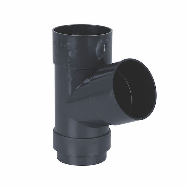 Brett Martin 112½° uPVC 68mm Downpipe Branch Anthracite Grey