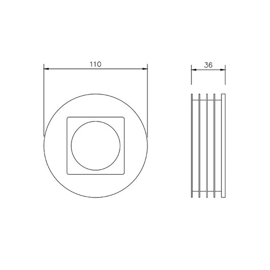 110mm-68mm D96 Rubber Rainwater Adaptor