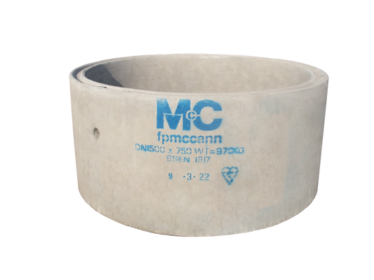 1500mm Wide Wall Concrete Ring w/ Double Step Irons