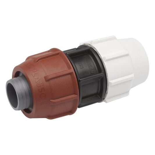 Barrier Pipe Coupler x Metric MDPE Adaptor - Plasson 2701S