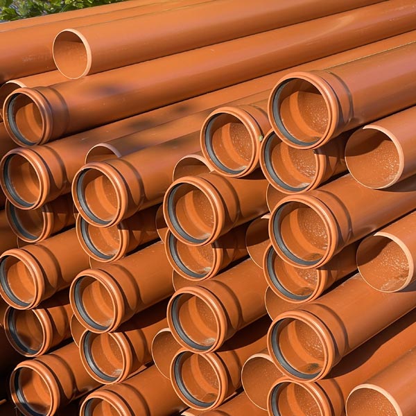 160mm x 3mtr Socketed Sewer Pipe Solid