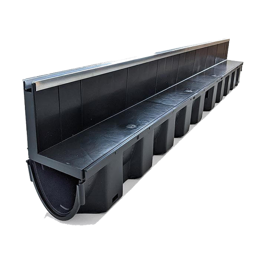A15 Paving Slot Channel Drain with Aluminium Edge - 1m (DekDrain)