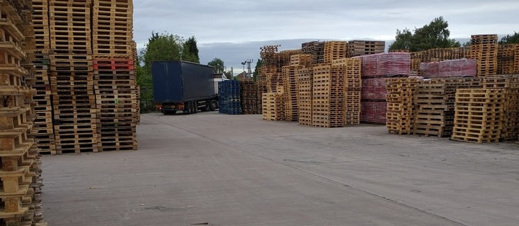 Concrete yard with gentle gradients, good drainage & non slip surface